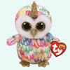 Peluche hibou TY colorée pastel