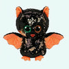 Peluche hibou chauve souris Halloween en sequin