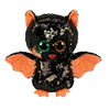 Peluche hibou chauve souris Halloween en sequin