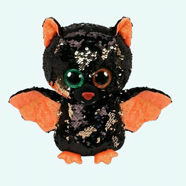 Peluche hibou chauve souris Halloween en sequin