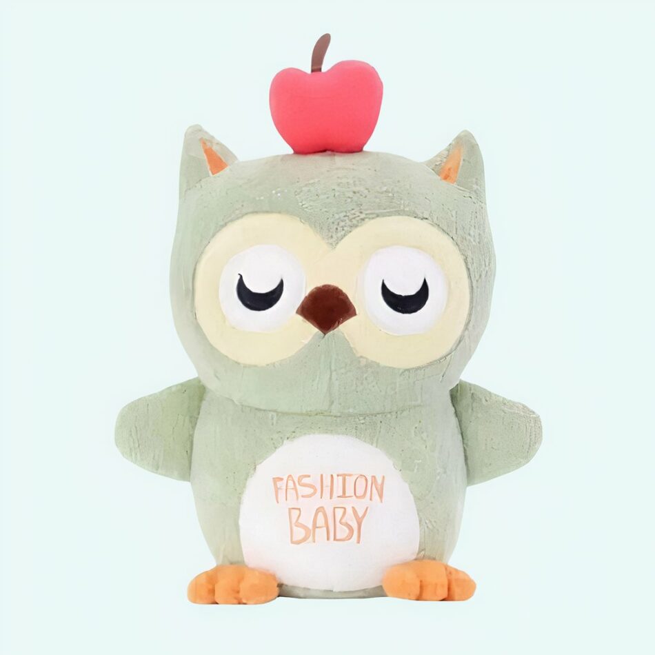 Peluche hibou gris trop mignon