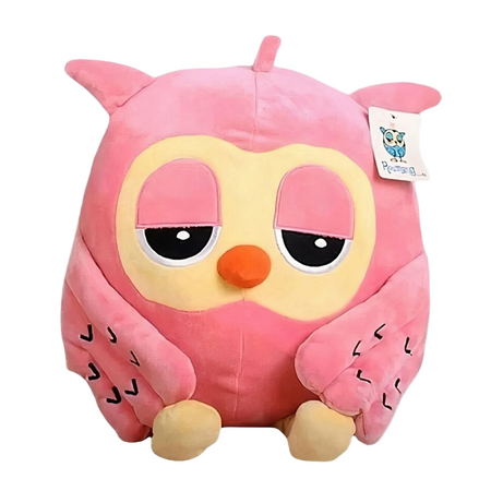 Peluche hibou tout mignon rose