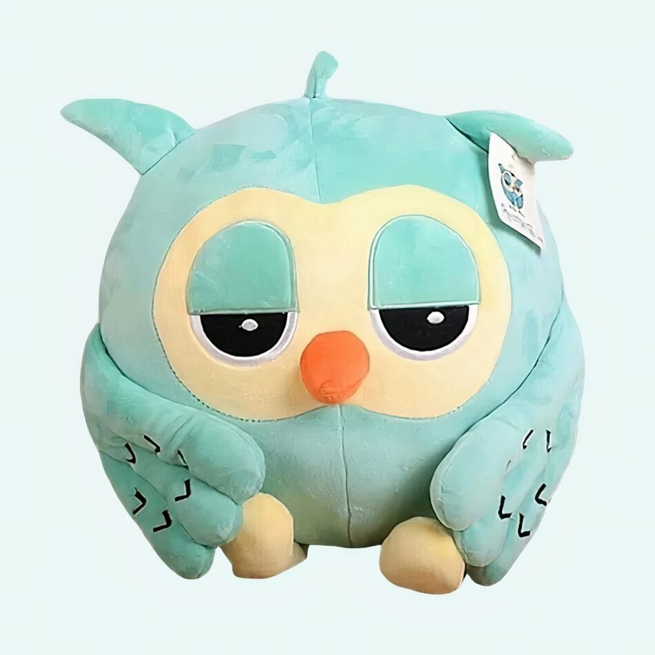 Peluche hibou tout mignon vert