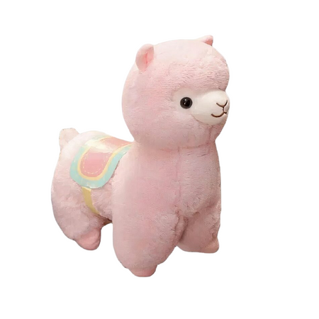 Peluche lama rose