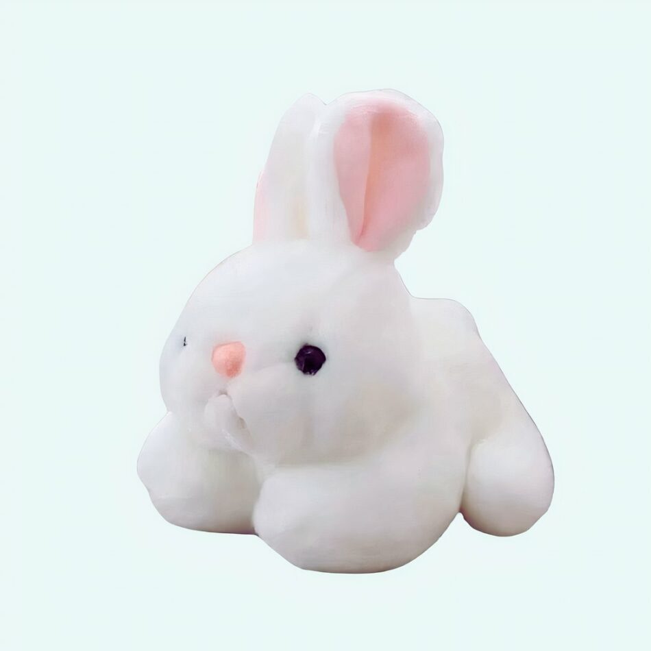 Peluche lapin blanc tout doux