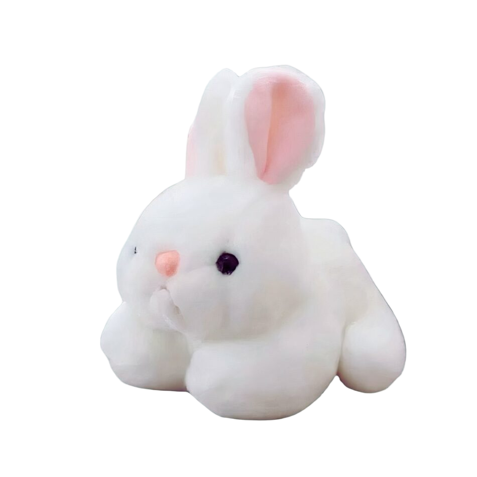 Peluche lapin blanc tout doux
