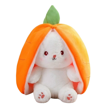 Peluche lapin en carotte