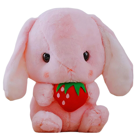 Peluche lapin fraise