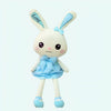 Peluche lapin géant avec robe bleue