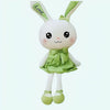 Peluche lapin géante avec robe verte