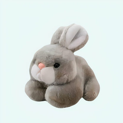 Peluche lapin gris tout doux
