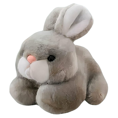 Peluche lapin gris tout doux