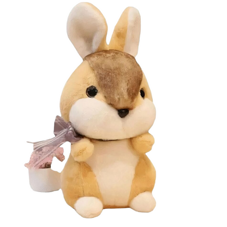 Peluche lapin lièvre beige