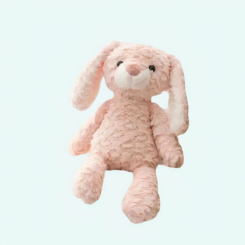 Peluche lapin rose toute douce