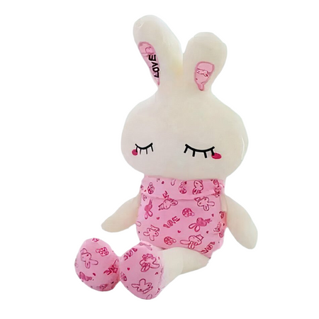 Peluche lapin rose lumineux