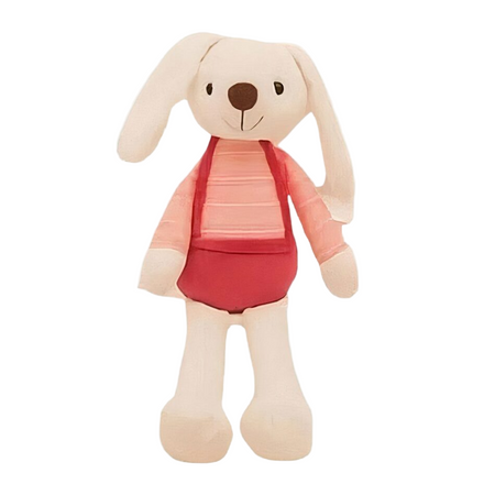 Peluche lapin tenue rose