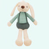 Peluche lapin tenue verte