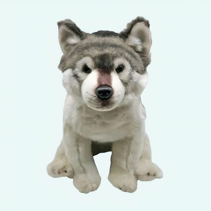 Peluche loup assis