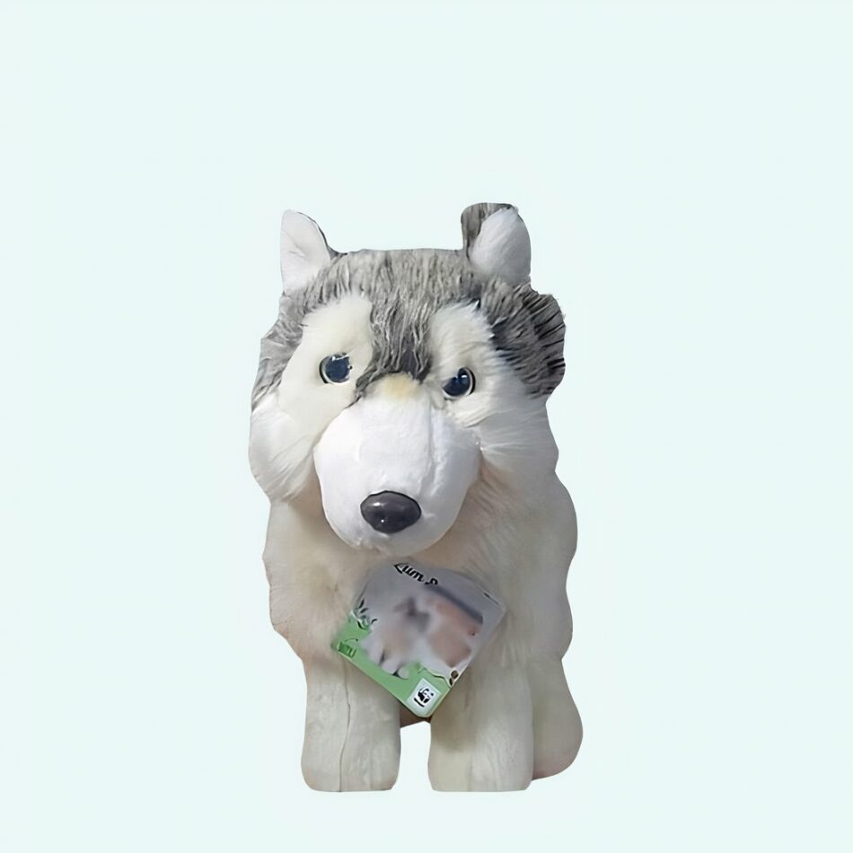 Peluche loup gris de Sibérie