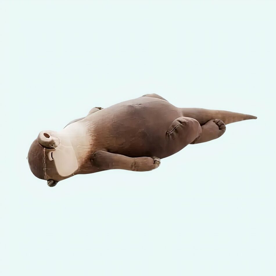 Peluche trousse loutre