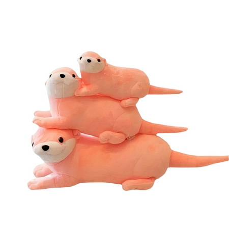 Peluche loutre rose
