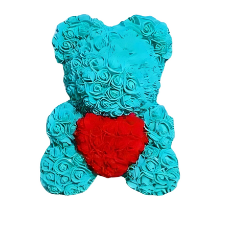 Peluche ours roses turquoises coffret collector