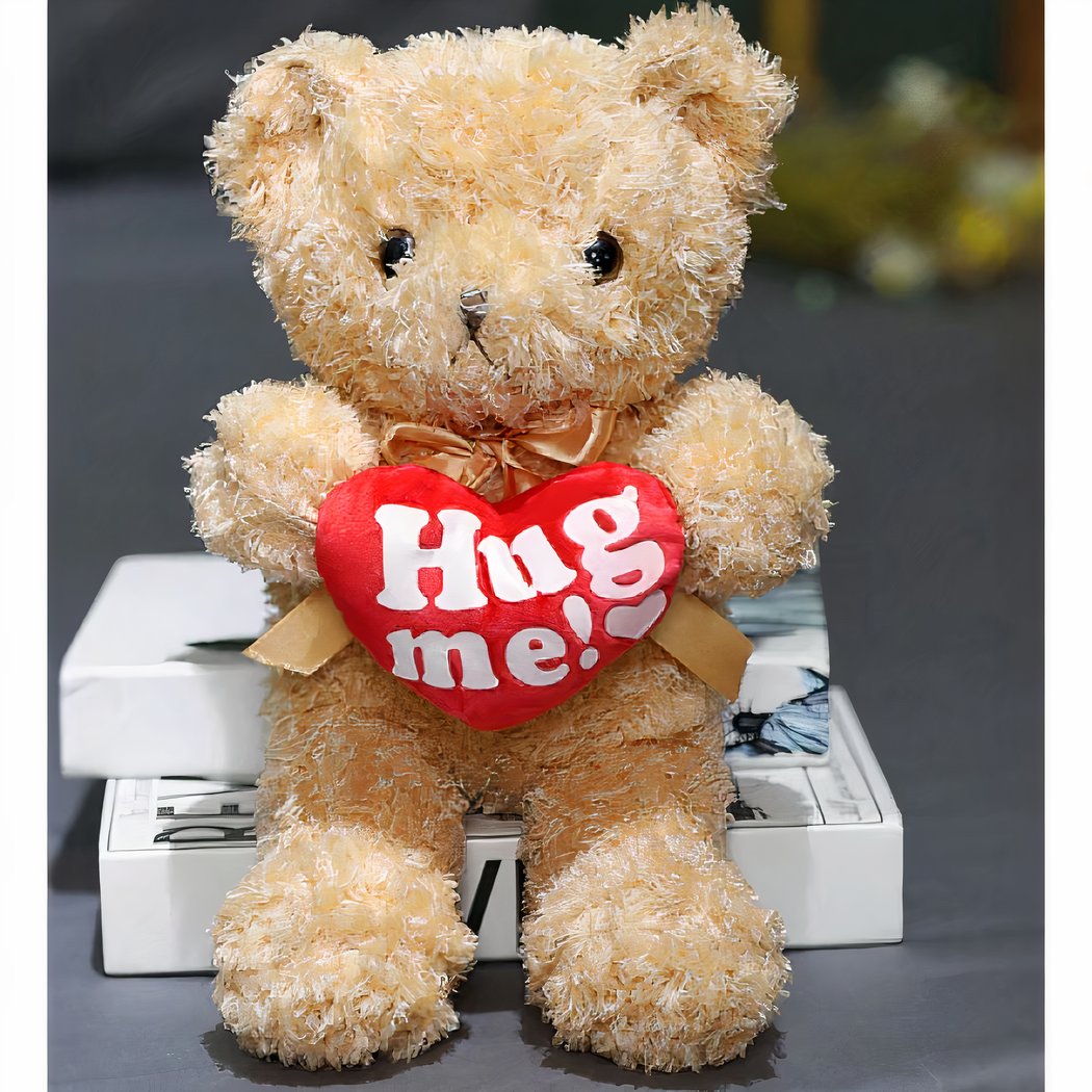 Peluche ours blanc gros câlins