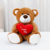 Peluche ours brun amour