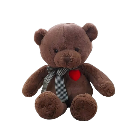 Peluche ours brun cœur
