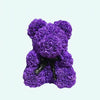 Peluche ours en fleurs violette