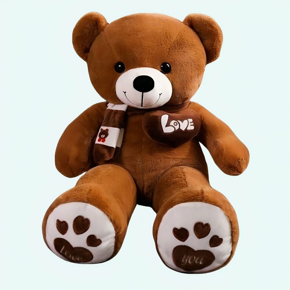 Peluche ours marron à croquer