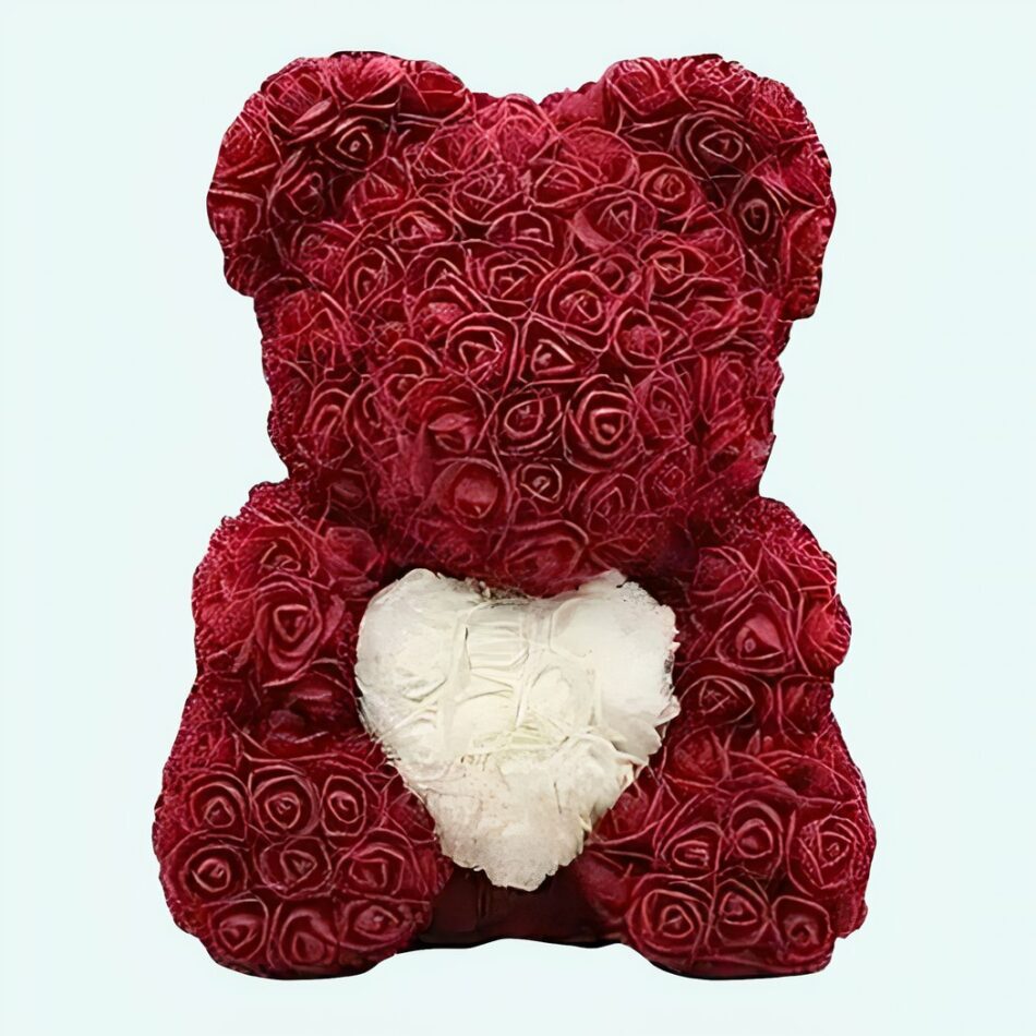 Peluche ours roses violines coffret collector