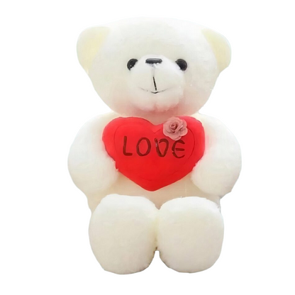 Peluche ourson blanc Love