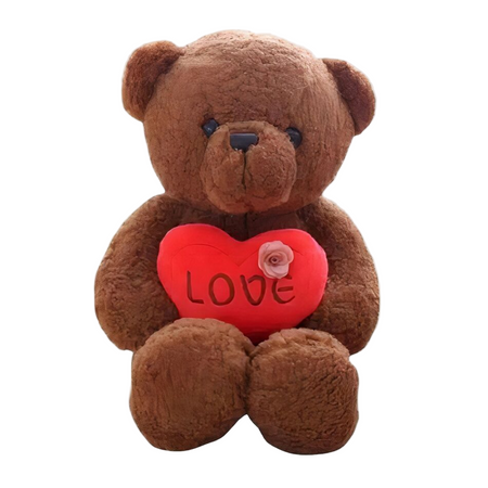 Peluche ourson brun Love