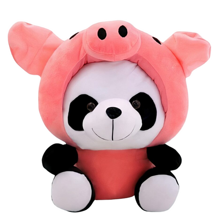 Peluche panda déguisé en cochon