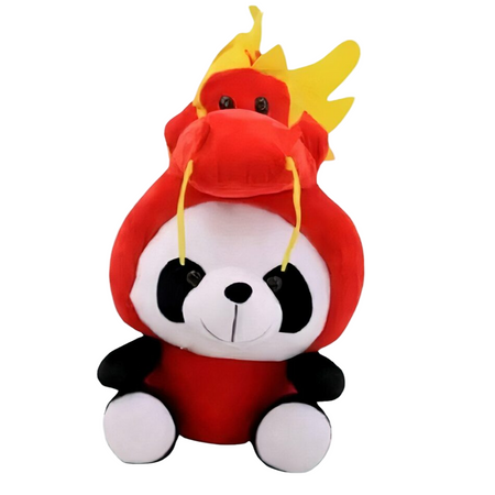 Peluche panda déguisé en dragon