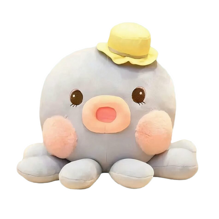 Peluche pieuvre Kawaii bleue