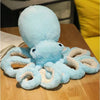 Peluche pieuvre bleue claire trop mignonne