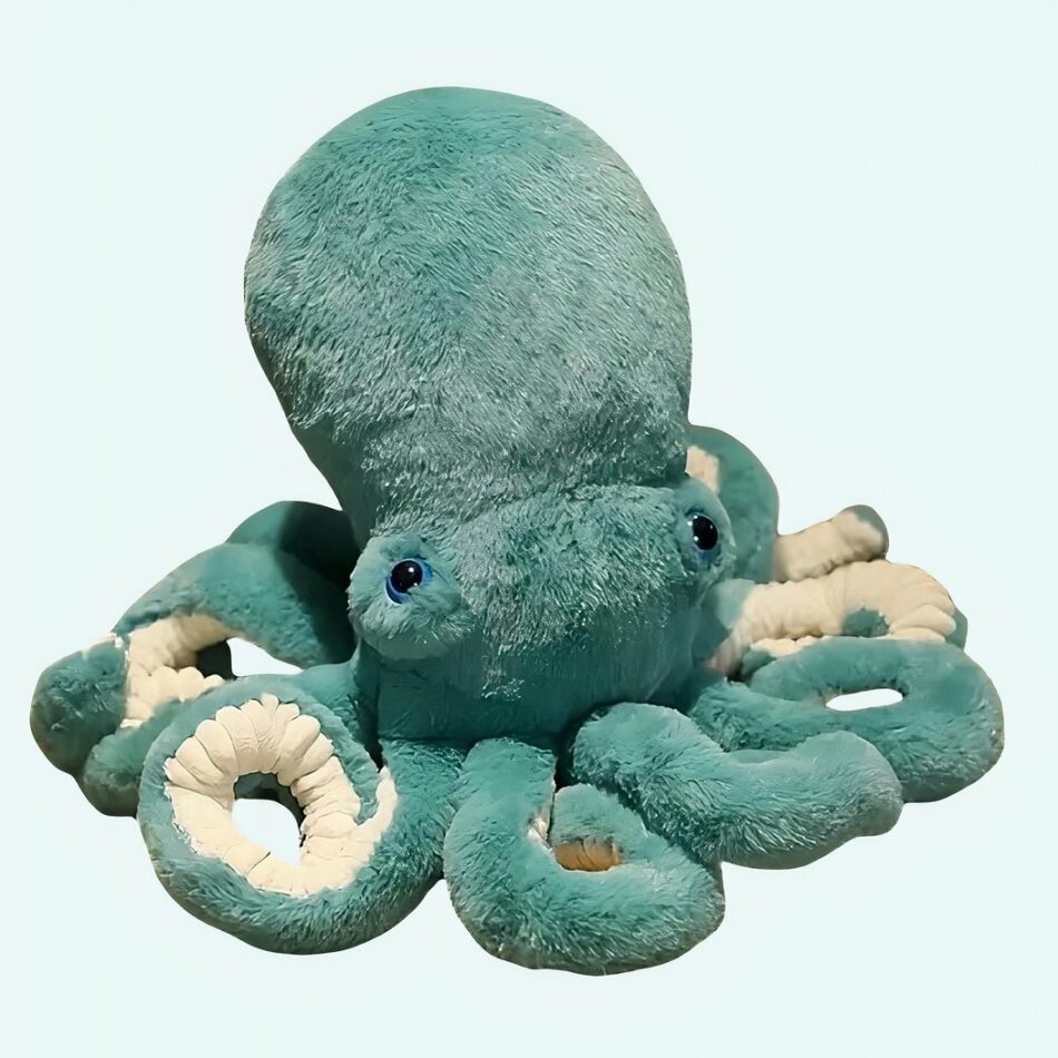 Peluche pieuvre bleue trop mignonne