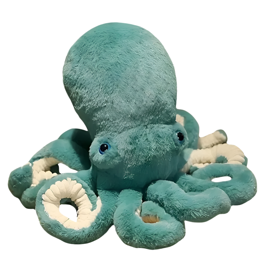 Peluche pieuvre bleue trop mignonne