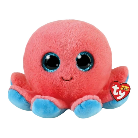 Peluche pieuvre corail adorable