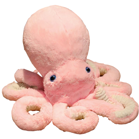 Peluche pieuvre rose trop mignonne