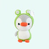 Peluche pingouin déguisé en grenouille