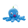 Peluche poulpe bleue douce tressée pour enfant