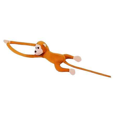 Peluche singe kawaii longue queue marron