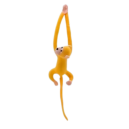Peluche singe kawaii longue queue jaune
