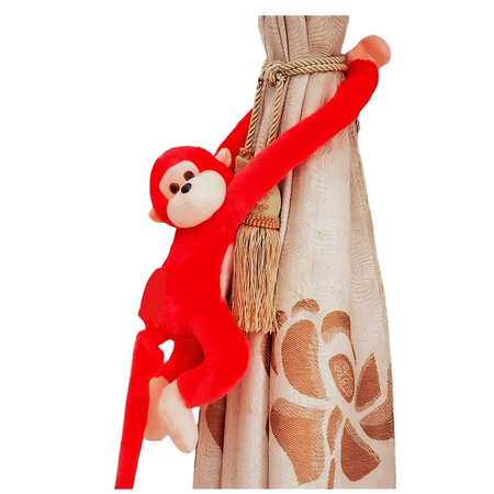 Peluche singe kawaii longue queue rouge