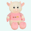 Peluche vache géante tenue rose