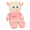 Peluche vache géante tenue rose