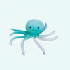 Poulpe mignon en peluche bleue